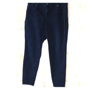 Dark skinny ankle jeans